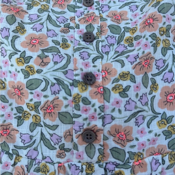 Cat & Jack Floral Kids Dress in Pink and Green Size 6/7 - Picture 10 of 11